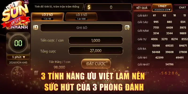 3 tính năng ưu việt làm nên sức hút của 3 phòng đánh