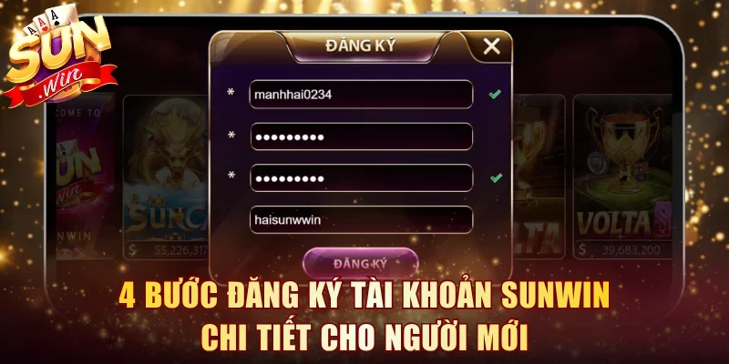 4 bước đăng ký tài khoản Sunwin chi tiết cho người mới