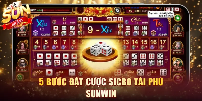 5 bước đặt cược Sicbo Tài Phú Sunwin