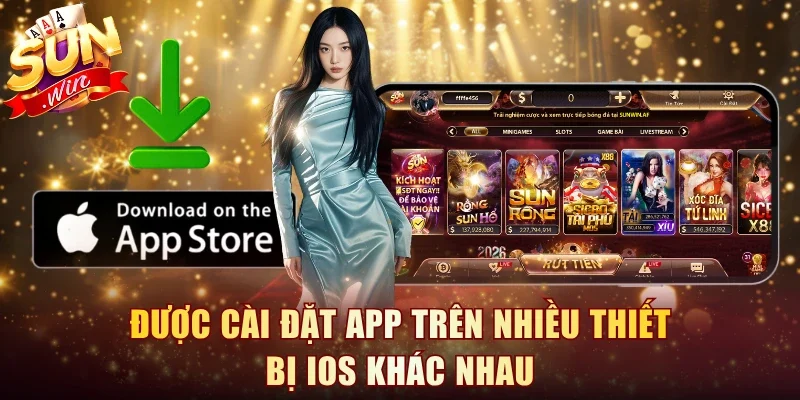 Được cài đặt app trên nhiều thiết bị iOS khác nhau