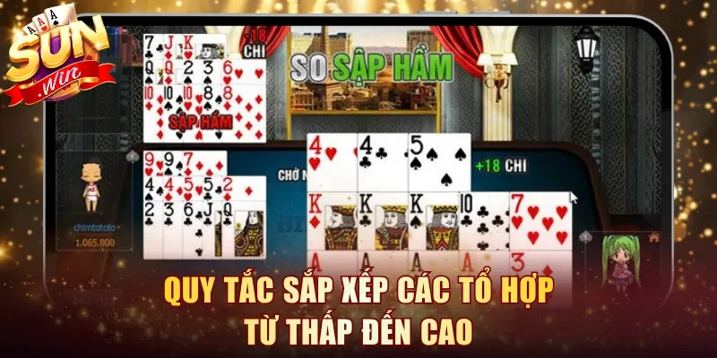 Quy tắc sắp xếp các tổ hợp từ thấp đến cao