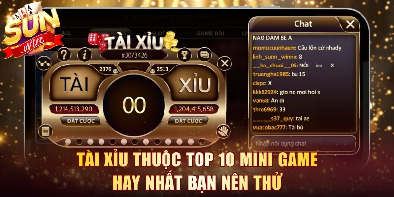 Tài Xỉu thuộc top 10 Mini Game hay nhất bạn nên thử