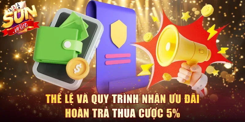 Thể lệ và quy trình nhận ưu đãi hoàn trả thua cược 5%