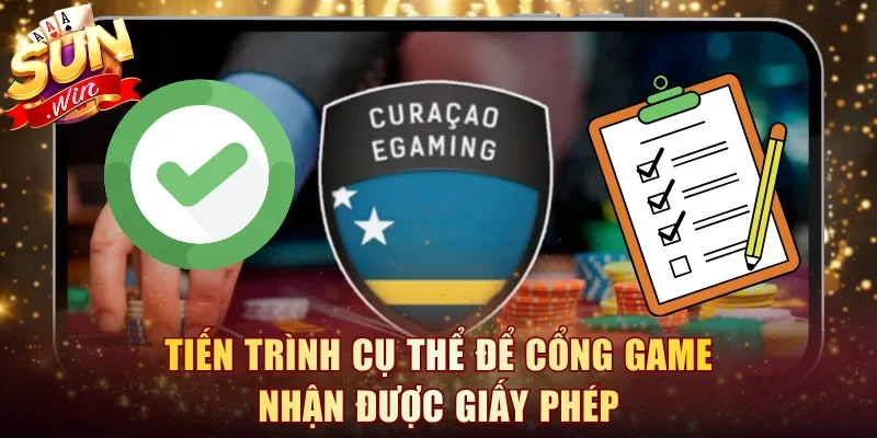 Tiến trình cụ thể để cổng game nhận được giấy phép