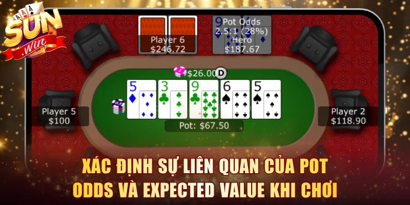 Xác định sự liên quan của pot odds và expected value khi chơi